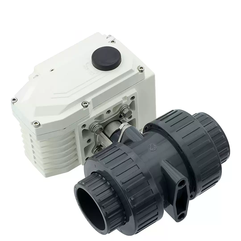 Electric plastic ball valve